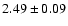 $2.49\pm0.09$