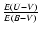 $\frac{E(U-V)}{E(B-V)}$