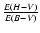 $\frac{E(H-V)}{E(B-V)}$