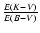 $\frac{E(K-V)}{E(B-V)}$