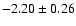 $-2.20\pm0.26$