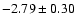 $-2.79\pm0.30$