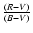 $\frac{(R-V)}{(B-V)}$