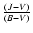 $\frac{(J-V)}{(B-V)} $