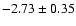 $-2.73\pm0.35$