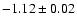 $-1.12\pm0.02$