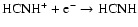 $\rm HCNH^+ + e^- \to HCNH$