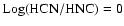 $\rm Log(HCN/HNC) = 0$