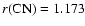 $r\rm (CN)=1.173$