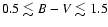 $0.5 \lesssim B-V \lesssim 1.5$