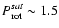 $P_{\rm rot}^{sat}\sim 1.5$