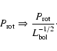\begin{displaymath}P_{\rm rot} \Rightarrow \frac{P_{\rm rot}}{L_{\rm bol}^{-1/2}}\cdot
\end{displaymath}