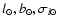 $l_\odot , b_\odot , \sigma _{l\odot }$