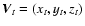 $\vec{V}_t=(x_t,y_t,z_t)$