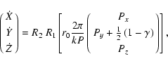 \begin{displaymath}\left(\matrix{\dot X\cr\noalign{\smallskip } \dot Y\cr\noalig...
...(1-\gamma\right)\cr\noalign{\smallskip } P_z\cr}\right)\right],\end{displaymath}