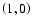 $\left(1,0\right)$