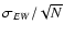 $\sigma_{EW}/\sqrt N$