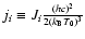 $j_i \equiv J_i \frac{(hc)^2}{2(k_{\rm B} T_0)^3}$