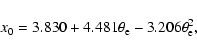 \begin{displaymath}x_0=3.830+4.481\theta_{\rm e}-3.206\theta_{\rm e}^2,
\end{displaymath}