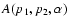 $A(p_1,p_2,\alpha)$