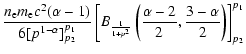 $\displaystyle \frac{n_{\rm e} m_{\rm e} c^2 (\alpha
-1)}{6[p^{1-\alpha}]_{p_2}^...
...}{1+p^2}}\left(\frac{\alpha-2}{2},
\frac{3-\alpha}{2}\right)\right]_{p_2}^{p_1}$