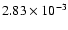 $2.83\times 10^{-3}$