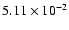 $5.11\times 10^{-2}$