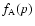 $f_{\rm A}(p)$