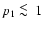 $p_1 \ \raise -2.truept\hbox{\rlap{\hbox{$\sim$ }}\raise5.truept \hbox{$<$ }\ }1$