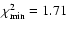 $\chi^2_{\rm min}=1.71$