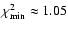 $\chi^2_{\rm min} \approx 1.05$