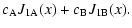 $\displaystyle c_{\rm A} J_{\rm 1A}(x) + c_{\rm B} J_{\rm 1B}(x).$