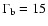 $\Gamma _{\rm b}=15$