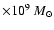 $\times 10^9~M_{\odot}$