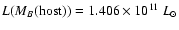 $L(M_B({\rm host}))=1.406 \times 10^{11} ~L_{\odot}$