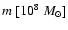 $m~[10^8~M_{\odot}]$