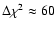 $\Delta \chi^2 \approx 60$
