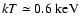 $kT \simeq 0.6 ~ {\rm keV}$