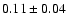 $0.11 \pm 0.04$
