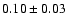 $0.10 \pm 0.03$