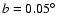 ${b}=0.05^\circ $