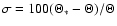 $\sigma = 100 (\Theta_{*} - \Theta)/\Theta$