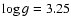 $\log g = 3.25$