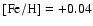 ${\rm [Fe/H]} = +0.04$