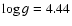$\log g = 4.44$