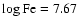 $\log {\rm Fe}
= 7.67$