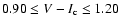 $0.90 \leq V-I_{\rm c} \leq 1.20$