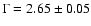 $\Gamma =2.65\pm 0.05$