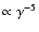 $\propto
\gamma^{-5}$