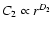 $C_2 \propto r^{D_2}$
